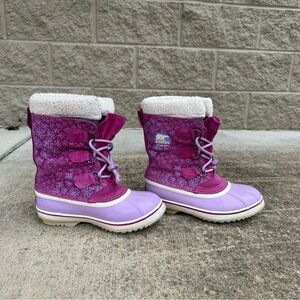 Sorel Kids size 3 Two-Tone Pink & Lavender Snow Boots